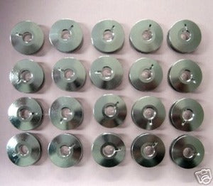 100 Pk. Aluminum Bobbins For Juki TL-98Q TL-2010Q, Janome 1600P