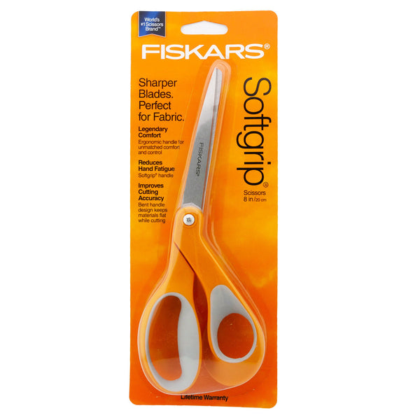 FISKARS Softgrip 8 Bent Scissors Trimmers #01-009881