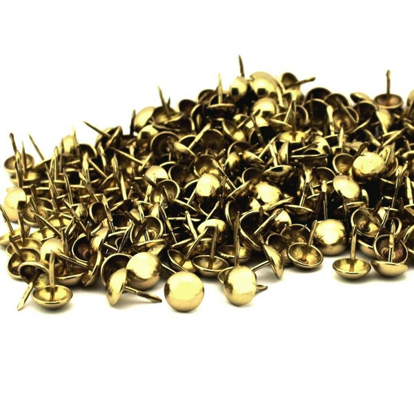 C.S. Osborne 100 Pcs 1/4 Brass Plated Nails #6920-BP Gold Decorative -  Cutex Sewing Supplies