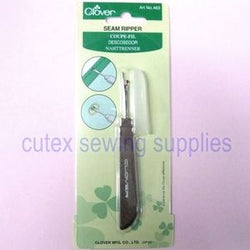 Clover White Handle Seam Ripper 482/W - Cutex Sewing Supplies