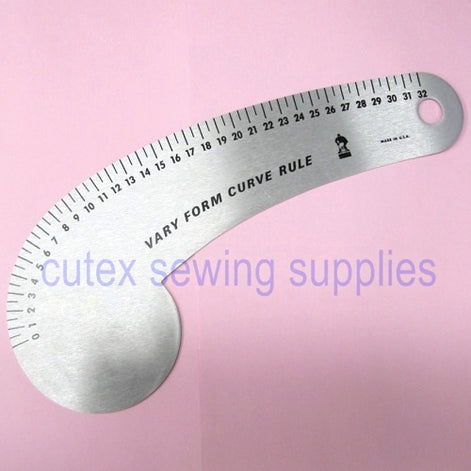 Cutex 24 Clear Plastic French Curve Ruler for Dressmaking & Fashion Design